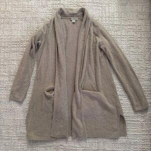 Barefoot Dream Bamboo Chic Lite Tan Open Front Cardigan - Size Large